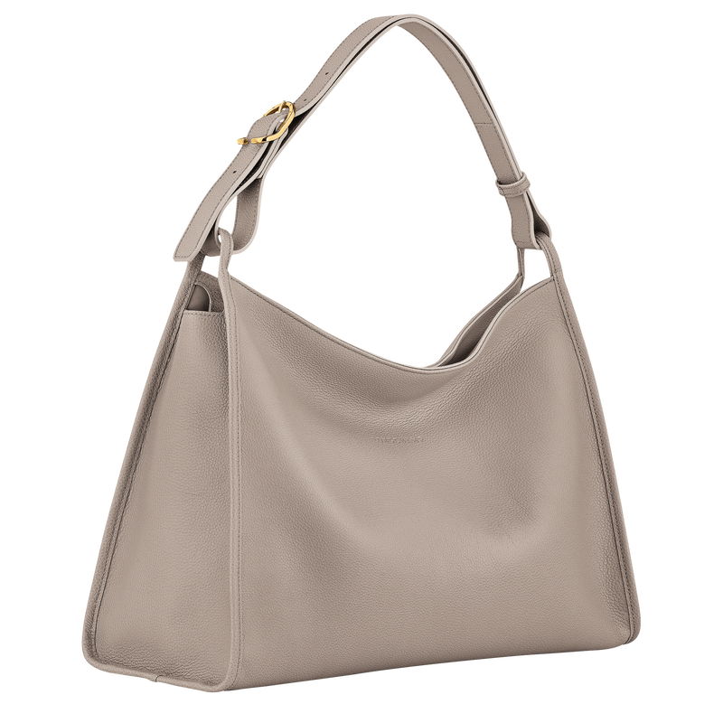 Longchamp Le Foulonné Bolso de hombro XL Cuero - Tórtola Tienda