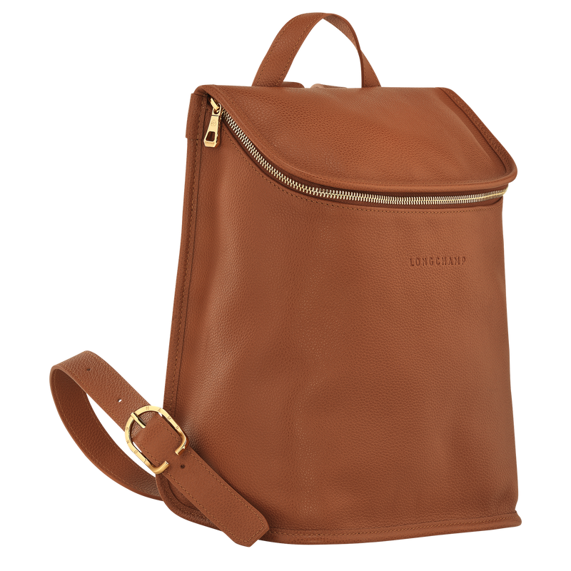 Longchamp Le Foulonné Mochila Cuero - Caramelo Liquidación