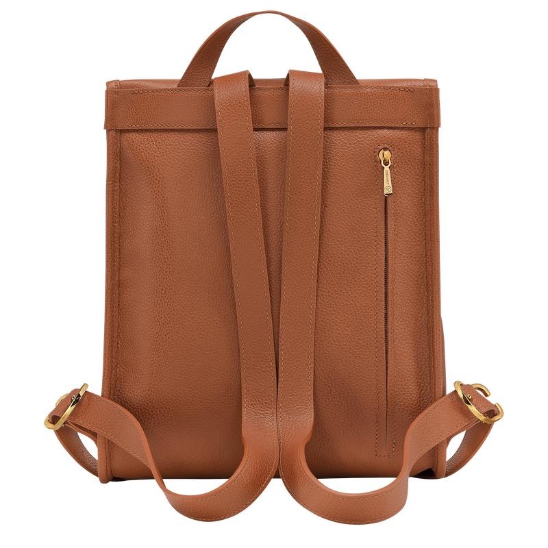 Longchamp Le Foulonné Mochila Cuero - Caramelo Liquidación