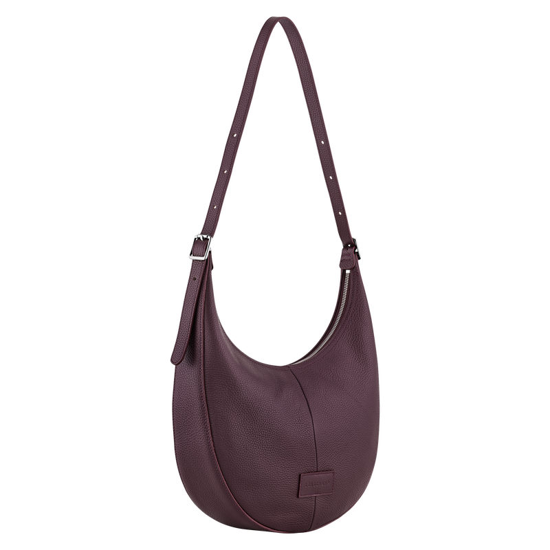 Longchamp Essential Bolso bandolera L Cuero - Berenjena Liquidación