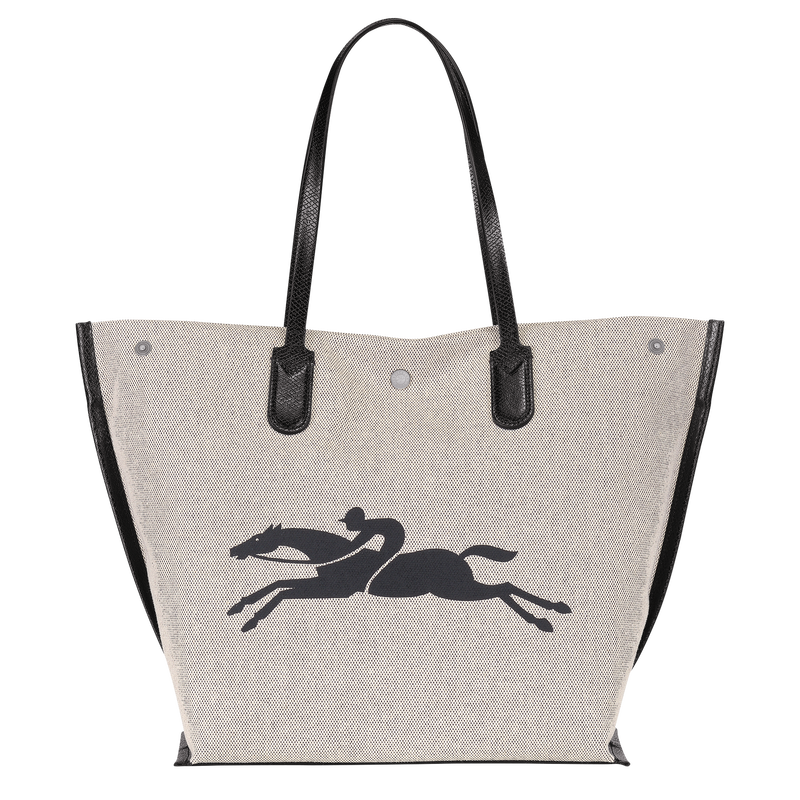 Longchamp Essential Bolso shopper L Tela - Crudo Tienda de fábrica