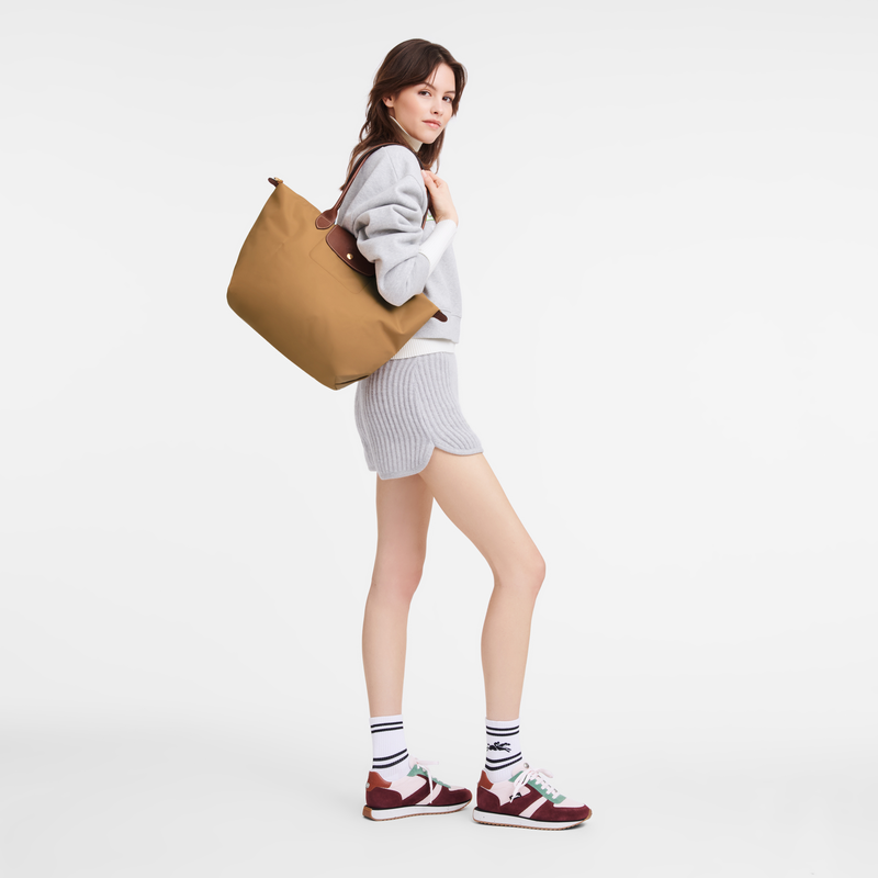 Longchamp Le Pliage Original Bolso de hombro L Lona reciclada - Ante Oferta exclusiva