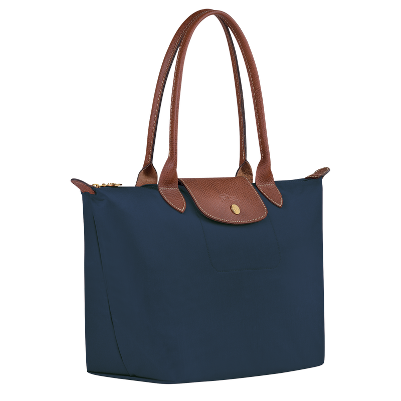 Longchamp Le Pliage Original Bolso de hombro M Lona reciclada - Azul Marino Grandes ahorros
