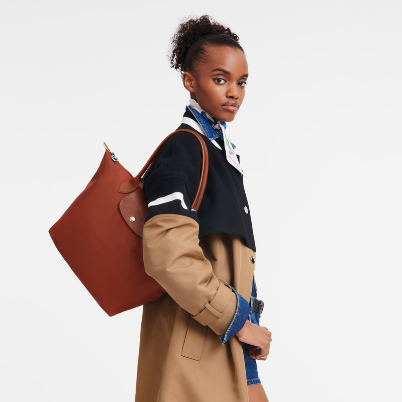Longchamp Le Pliage Green Bolso de hombro M Lona reciclada - Castaño Ofertas