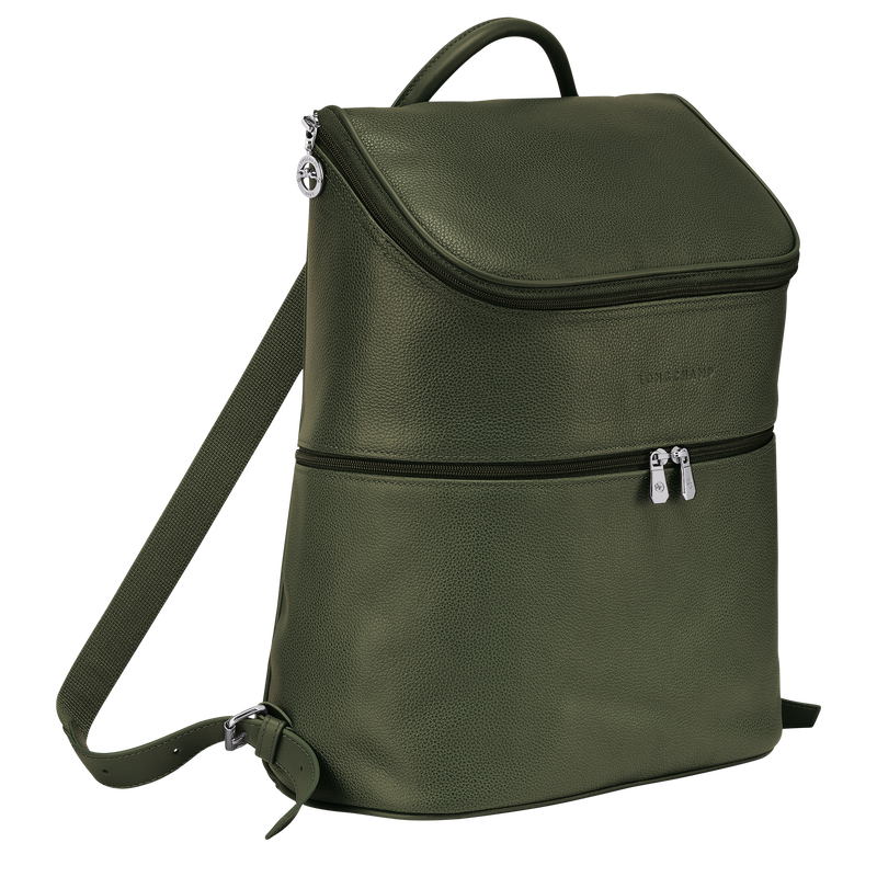 Longchamp Le Foulonné Mochila Cuero - Caqui Los más vendidos