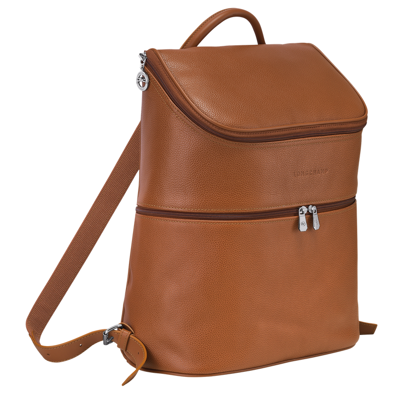 Longchamp Le Foulonné Mochila Cuero - Caramelo Ventas relámpago