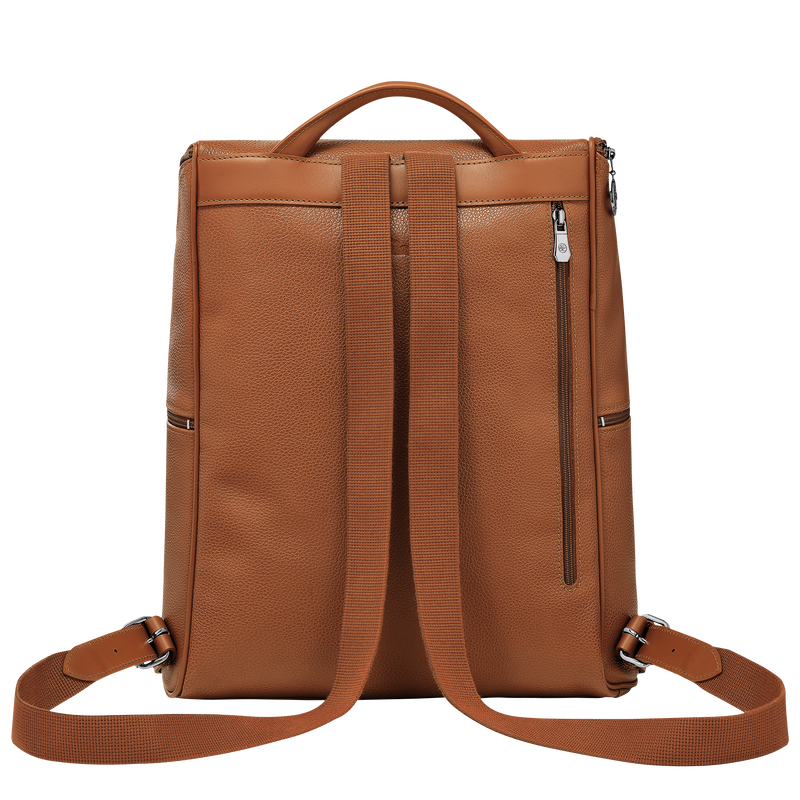 Longchamp Le Foulonné Mochila Cuero - Caramelo Ventas relámpago