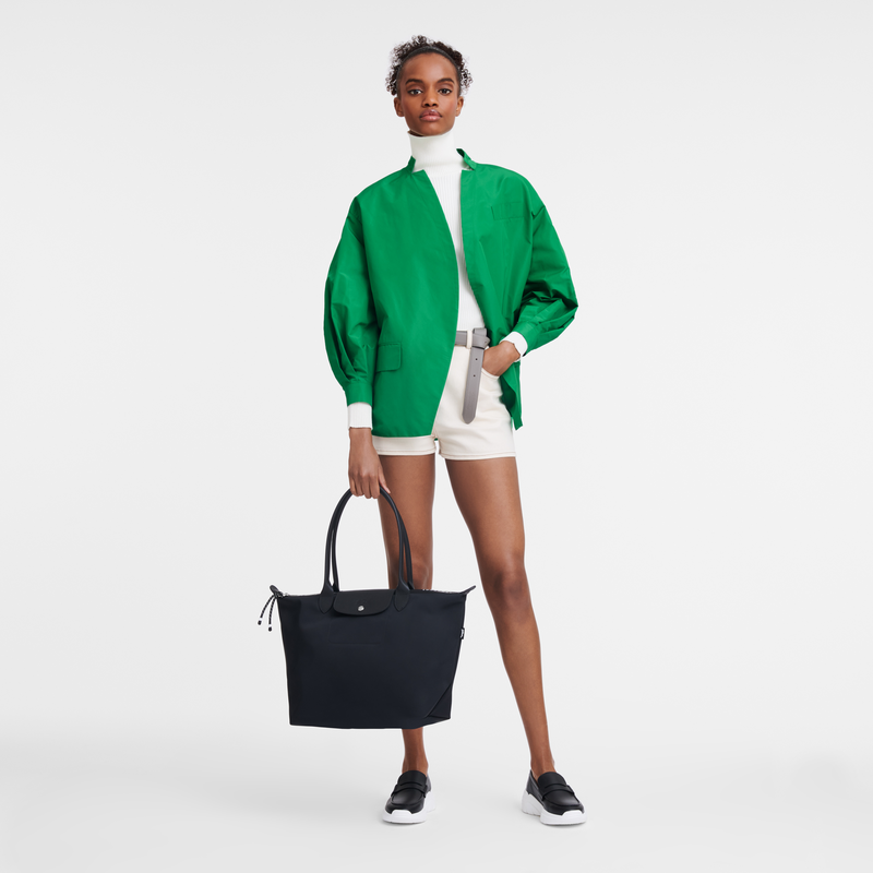 Longchamp Le Pliage Energy Bolso shopper L Lona reciclada - Negro Descuento