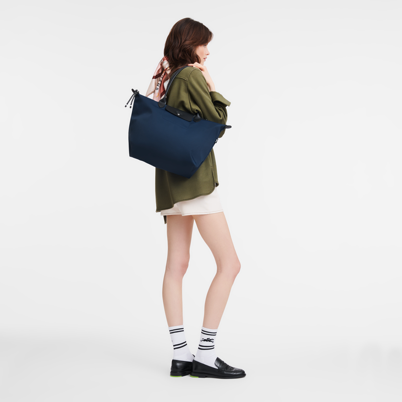 Longchamp Le Pliage Energy Bolso shopper L Lona reciclada - Azul Marino Tienda