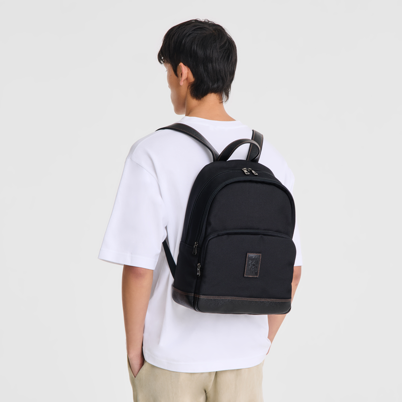 Longchamp Boxford Mochila Lona reciclada - Negro Últimos 3 días