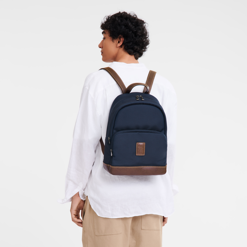 Longchamp Boxford Mochila Lona reciclada - Azul ÚLTIMAS EDICIONES