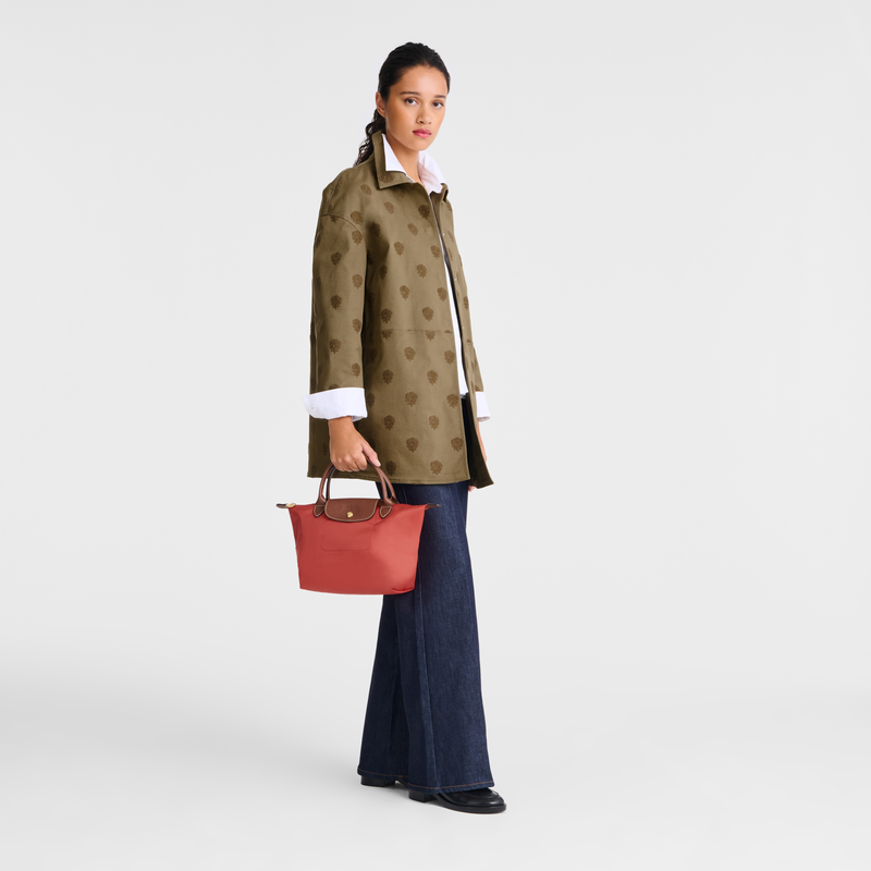 Longchamp Le Pliage Original Bolso con asa superior S Lona reciclada - Tomate Promoción trimestral