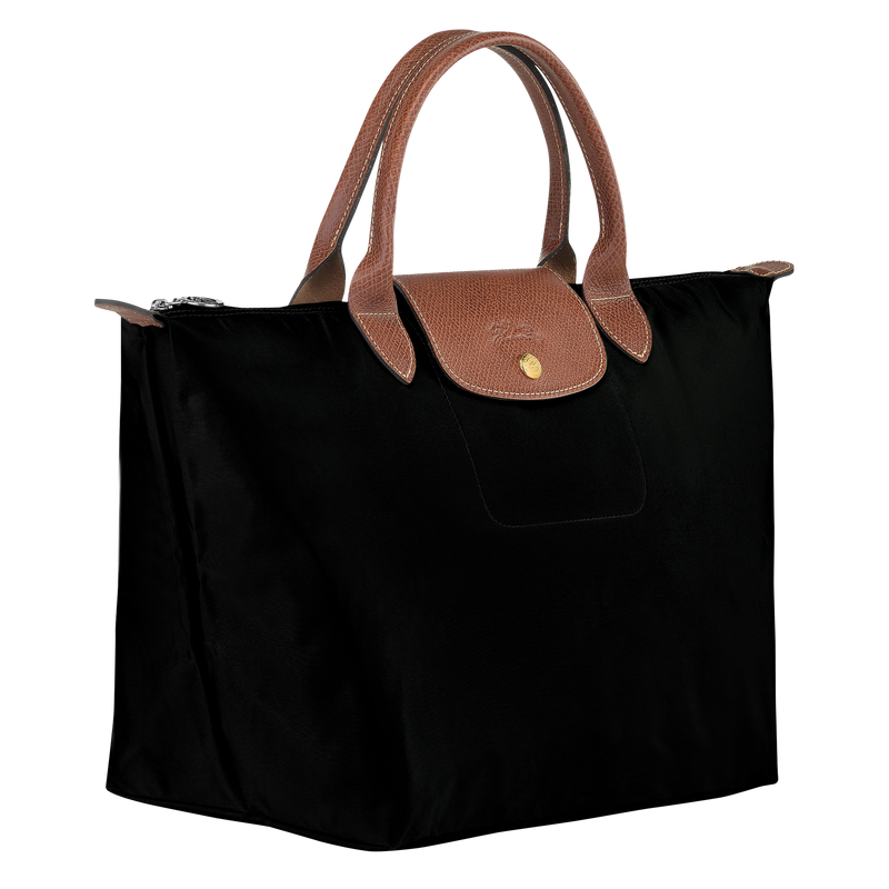 Longchamp Le Pliage Original Bolso con asa superior M Lona reciclada - Negro Solo queda un día