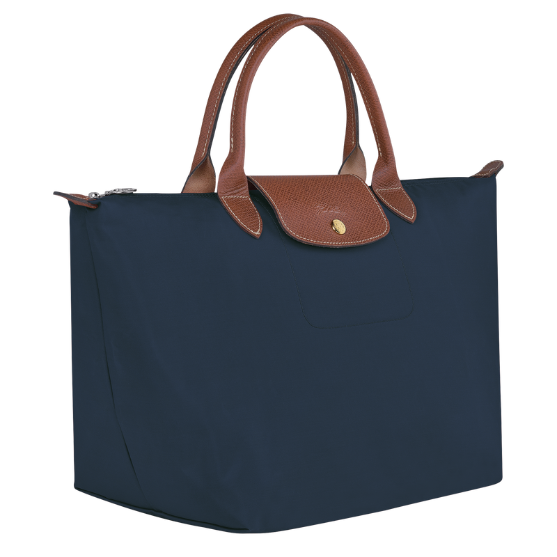 Longchamp Le Pliage Original Bolso con asa superior M Lona reciclada - Azul Marino Superdescuento