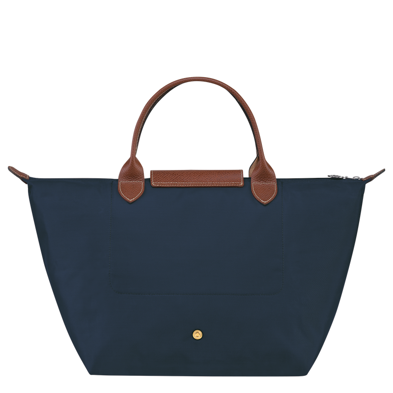 Longchamp Le Pliage Original Bolso con asa superior M Lona reciclada - Azul Marino Superdescuento