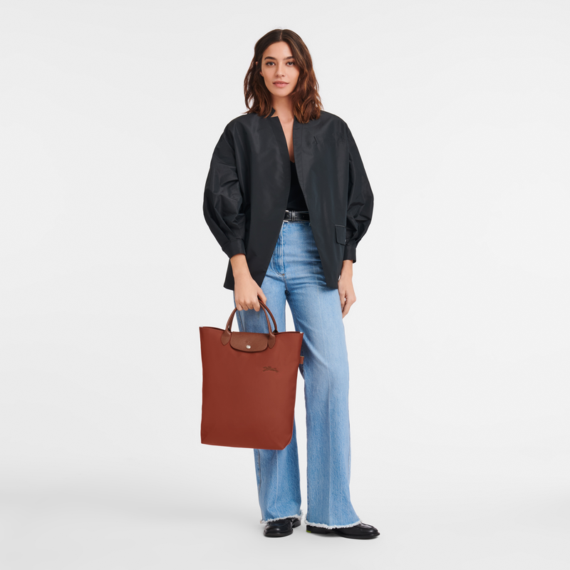 Longchamp Le Pliage Green Bolso shopper M Tela - Castaño Ahorra y exporta