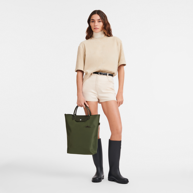 Longchamp Le Pliage Green Bolso shopper M Tela - Bosque Precios de Black Friday