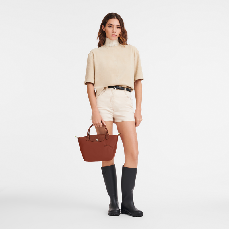 Longchamp Le Pliage Green Bolso con asa superior S Lona reciclada - Castaño Oferta exclusiva