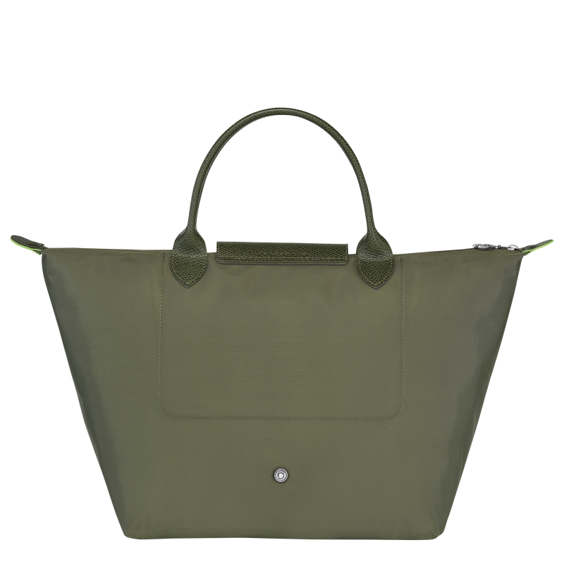 Longchamp Le Pliage Green Bolso con asa superior M Lona reciclada - Bosque Grandes ahorros