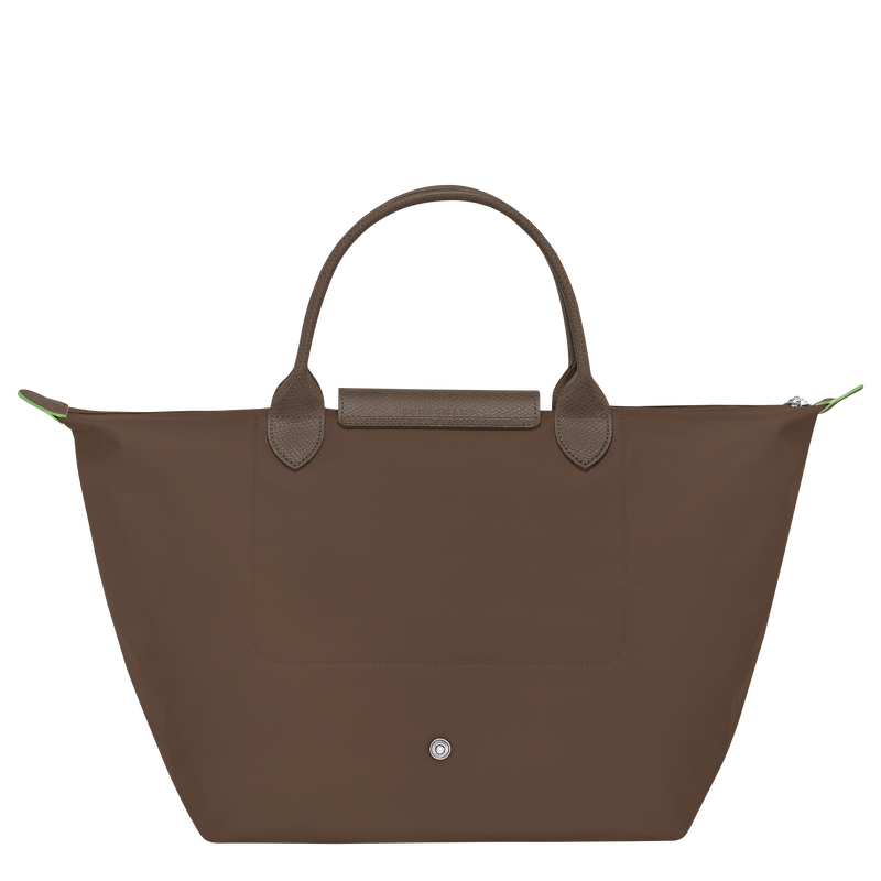 Longchamp Le Pliage Green Bolso con asa superior M Lona reciclada - Tierra Rebajas de fin de temporada