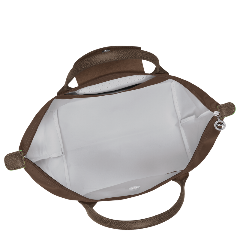 Longchamp Le Pliage Green Bolso con asa superior M Lona reciclada - Tierra Rebajas de fin de temporada