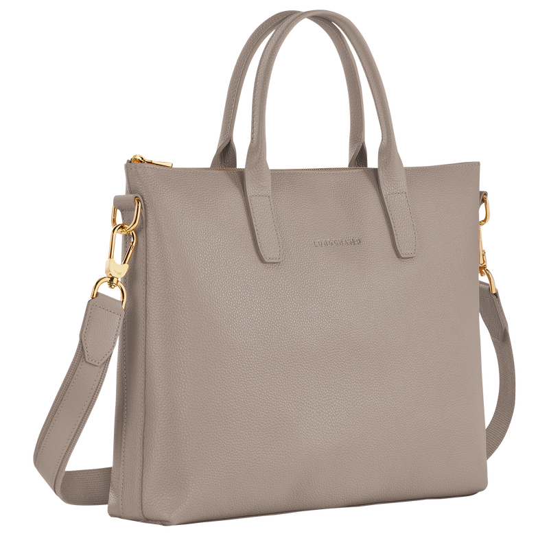 Longchamp Le Foulonné Maletín S Cuero - Tórtola Descuento