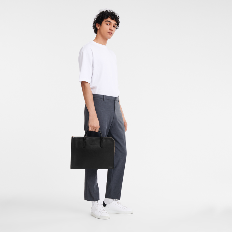 Longchamp Le Foulonné Maletín S Cuero - Negro Tienda