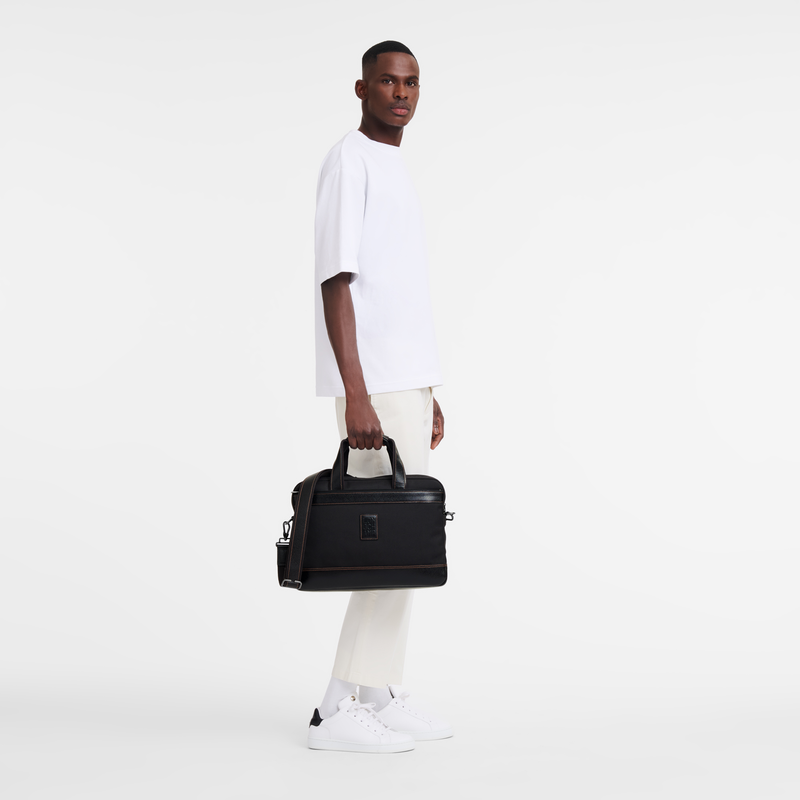 Longchamp Boxford Maletín S Lona reciclada - Negro Tienda