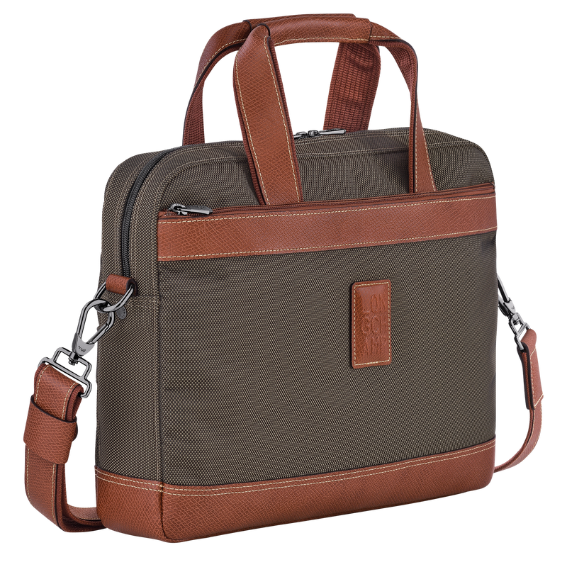 Longchamp Boxford Maletín S Lona reciclada - Marrón Liquidación