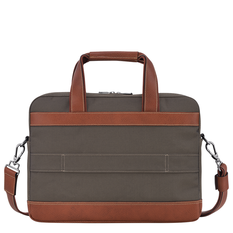 Longchamp Boxford Maletín S Lona reciclada - Marrón Liquidación