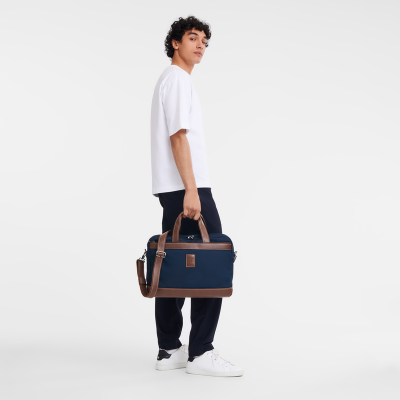 Longchamp Boxford Maletín L Lona reciclada - Azul Envío gratis