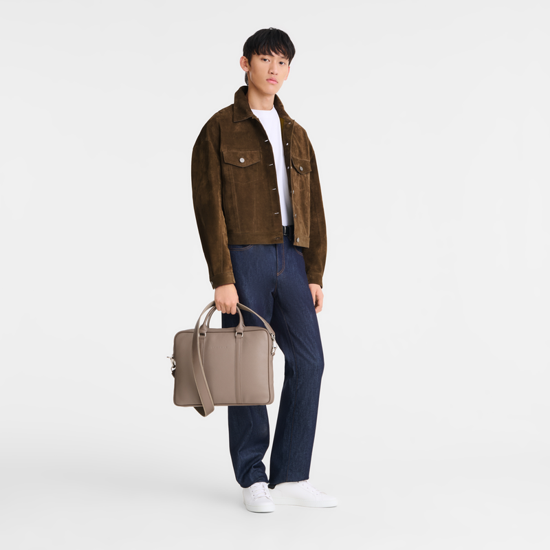 Longchamp Le Foulonné Maletín XS Cuero - Tórtola ÚLTIMAS EDICIONES