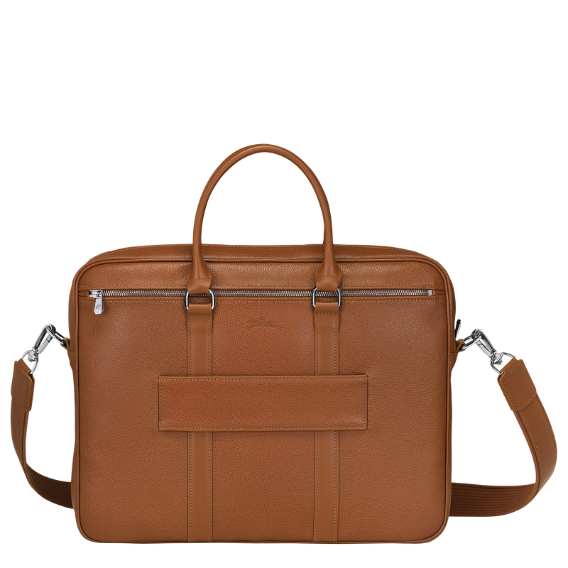Longchamp Le Foulonné Maletín S Cuero - Caramelo Último día