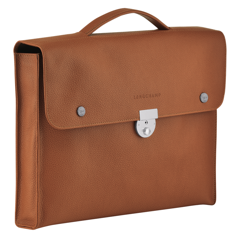 Longchamp Le Foulonné Maletín S Cuero - Caramelo Oferta especial de fábrica