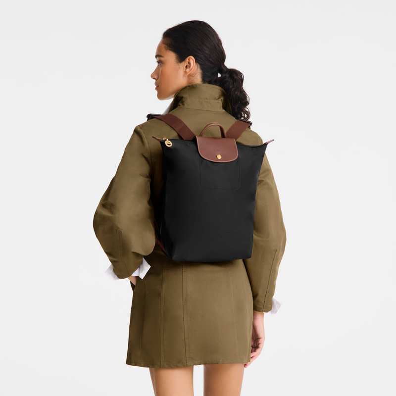 Longchamp Le Pliage Original Mochila M Tela - Negro Promoción trimestral