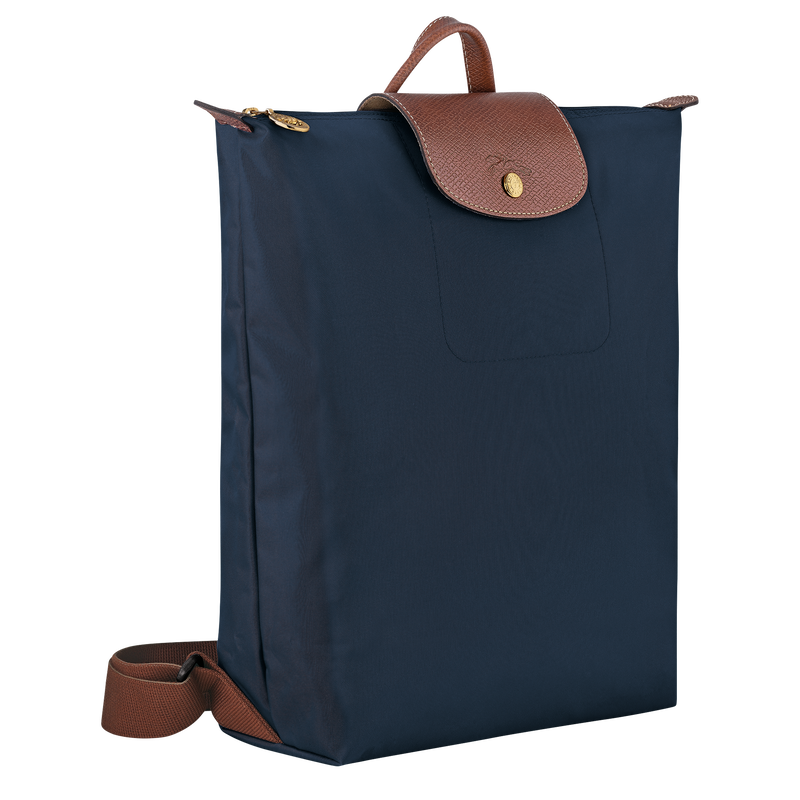 Longchamp Le Pliage Original Mochila M Tela - Azul Marino Solo queda un día