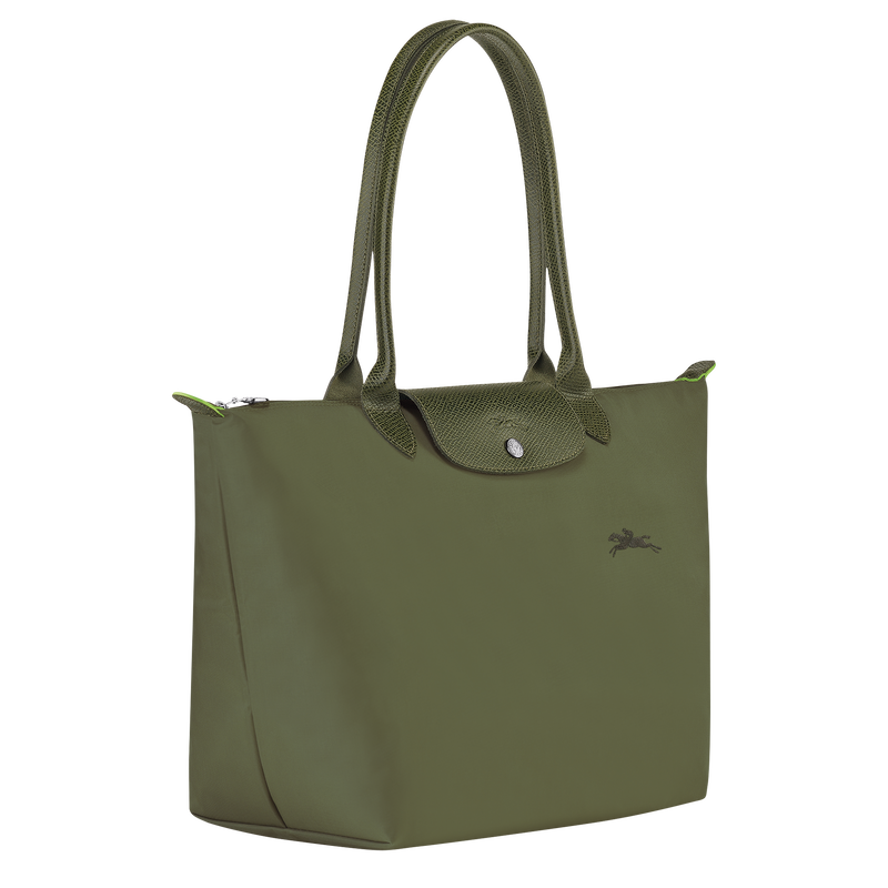 Longchamp Le Pliage Green Bolso de hombro L Lona reciclada - Bosque Precio ultrabajo