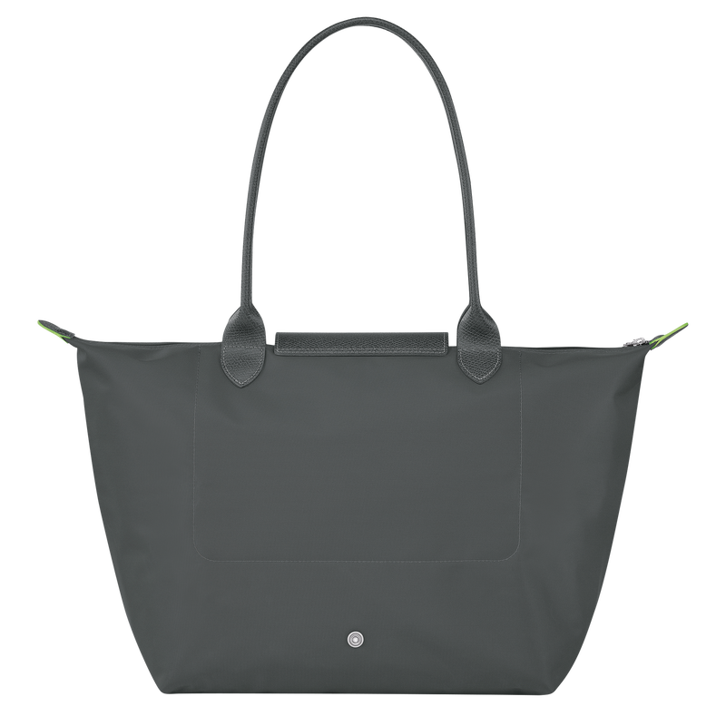 Longchamp Le Pliage Green Bolso de hombro L Lona reciclada - Grafito Devoluciones gratuitas