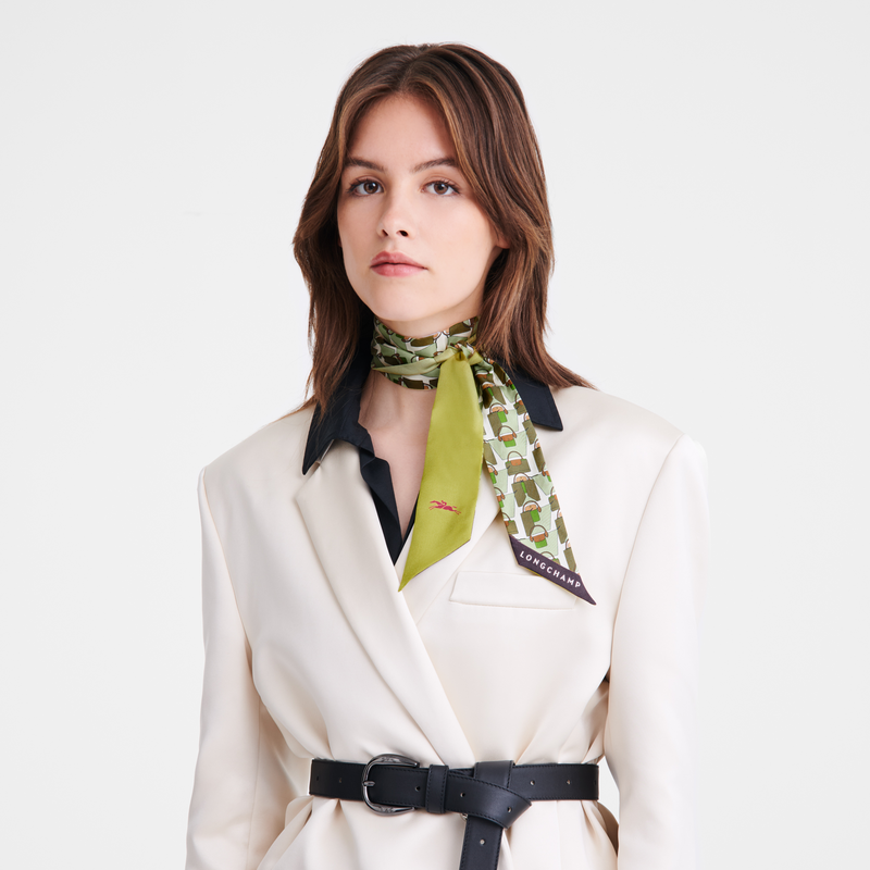 Longchamp Origami Le Pliage Banda Seda - Verde Kiwi Descuento