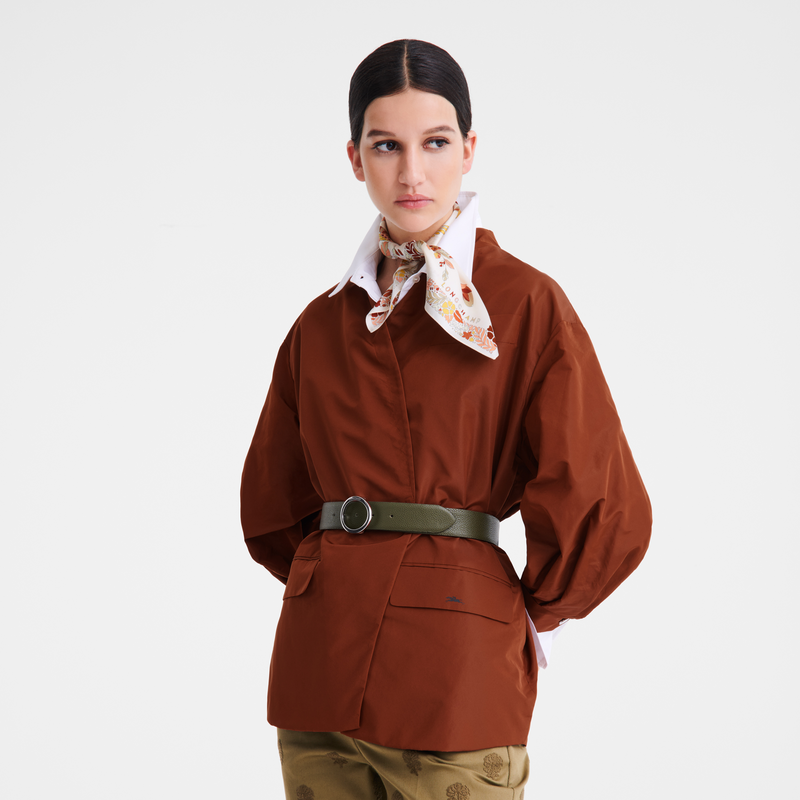 Longchamp Forêt Longchamp Pañuelo de seda 50 Seda - Miel Promoción por tiempo limitado