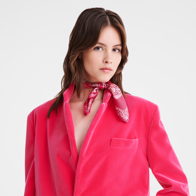 Longchamp Forêt Longchamp Pañuelo de seda 50 Seda - Rosa Promoción trimestral