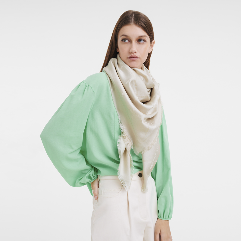 Longchamp Le Roseau Estola de mujer Mezcla De Seda  - Papel Solo hoy