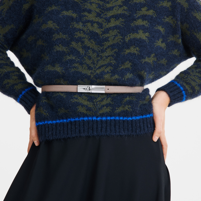 Longchamp Le Roseau Cinturón de mujer Cuero - Arcilla Superdescuento