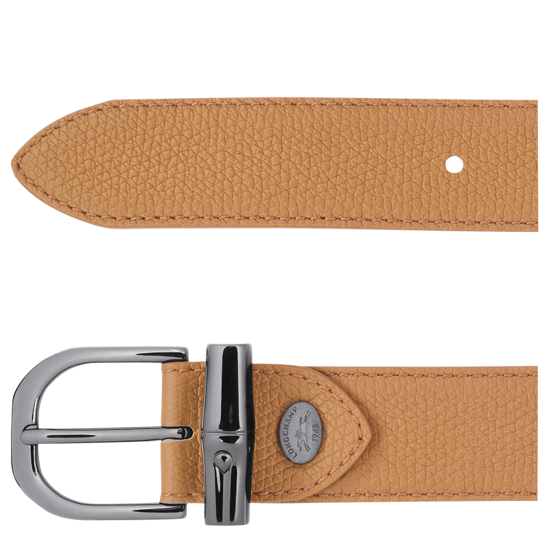 Longchamp Le Roseau Cinturón de mujer Cuero - Nuez Liquidación