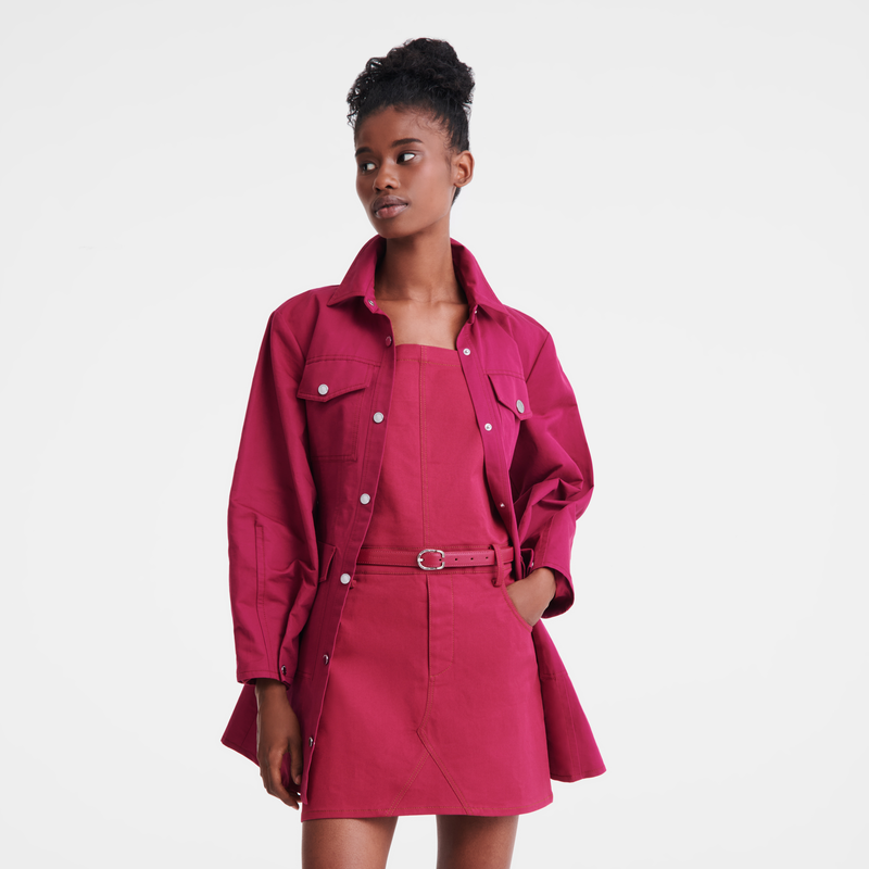 Longchamp Le Foulonné Cinturón de mujer Cuero - Remolacha Descuentos del mes