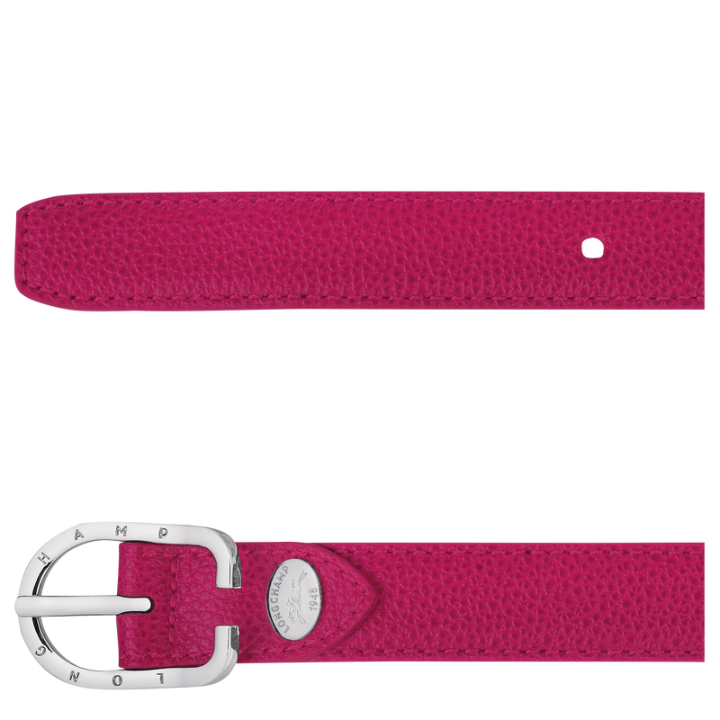 Longchamp Le Foulonné Cinturón de mujer Cuero - Remolacha Descuentos del mes
