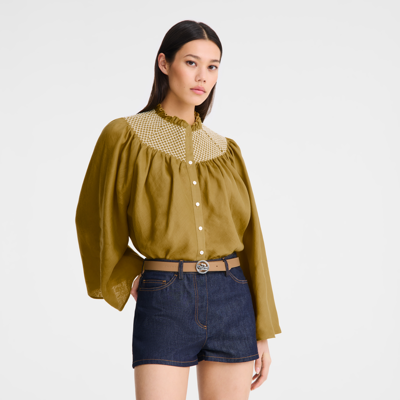Longchamp La Médaille Longchamp Cinturón de mujer Cuero - Semilla Ofertas especiales