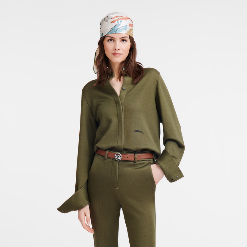 Longchamp La Médaille Longchamp Cinturón de mujer Cuero - Coñac Grandes ahorros