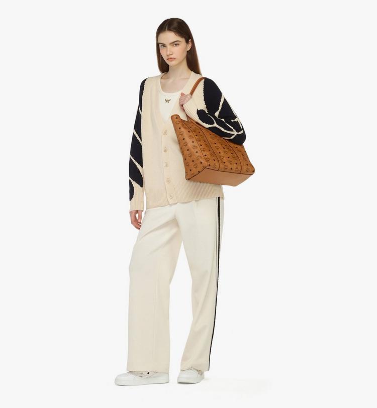 MCM Toni Top-Zip Shopper in Visetos Última moda