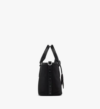 MCM Aren Shopper in Recycled Nylon and Monogram Print Leather En línea